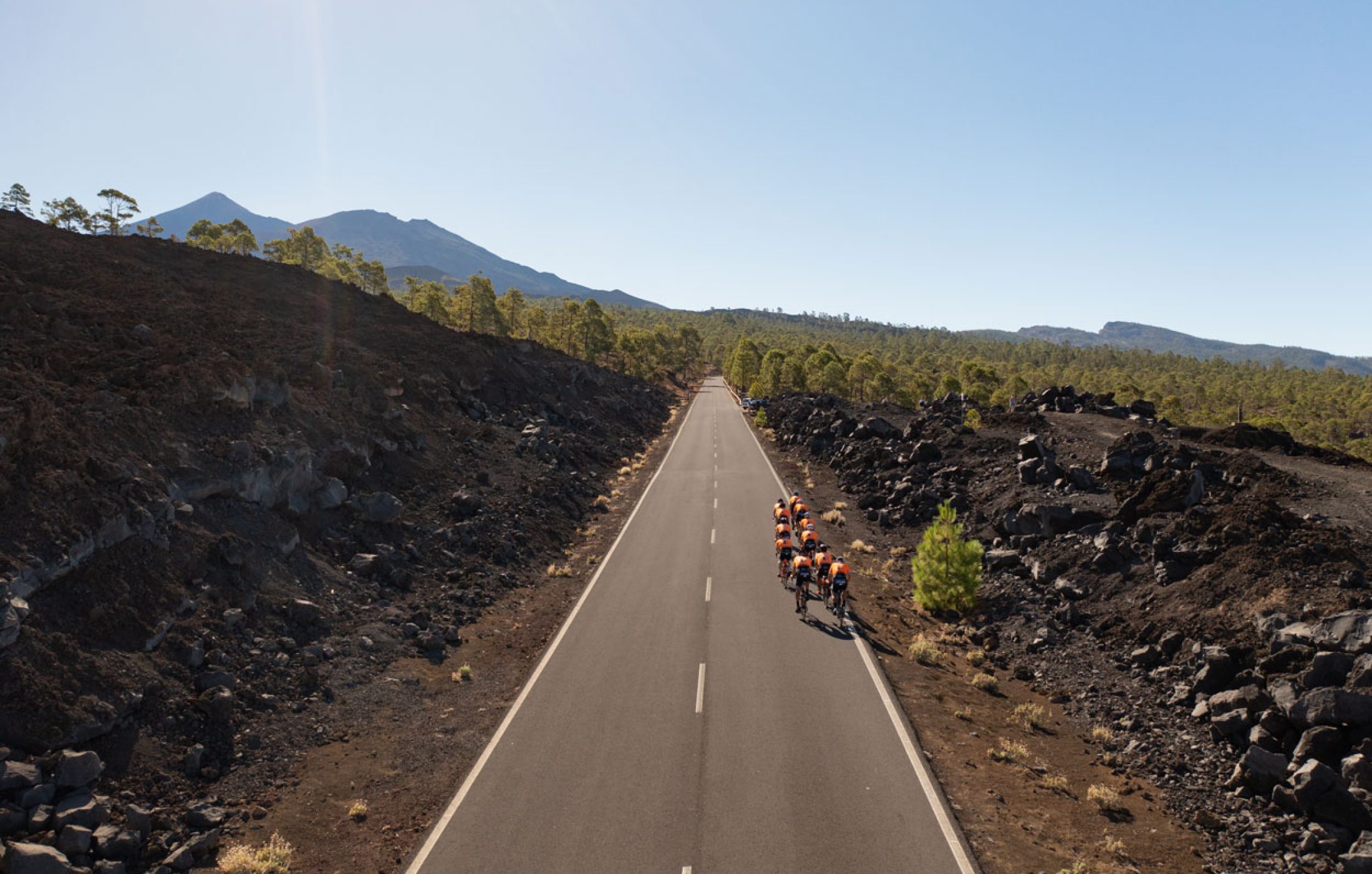 Ciclistas en ruta en el Sur de Tenerife
